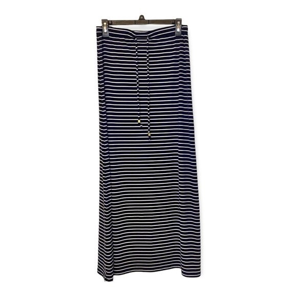Michael Kors Blue & White Striped Maxi Skirt - Size Small - EUC - Picture 10 of 10